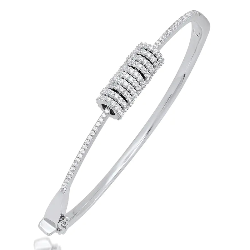 925 Silver Full Diamond Gold Plated Bracelet