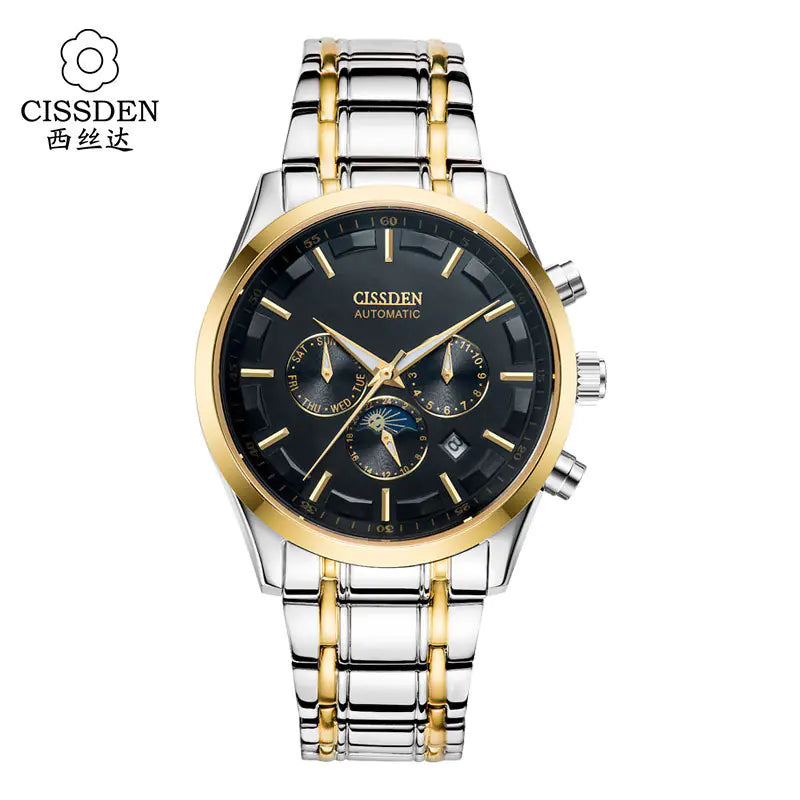 Luxury Men's Swiss Automatic Mechanical Watch with Luminous