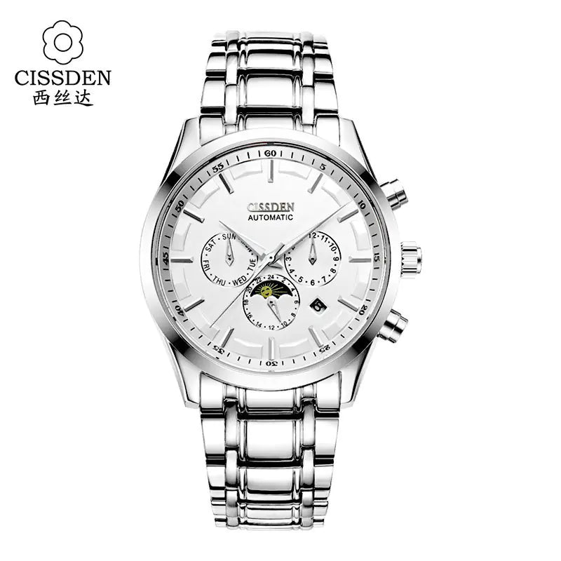Luxury Men's Swiss Automatic Mechanical Watch with Luminous