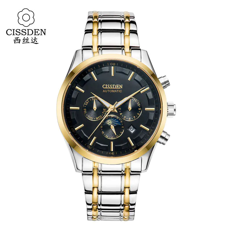 Luxury Men's Swiss Automatic Mechanical Watch with Luminous