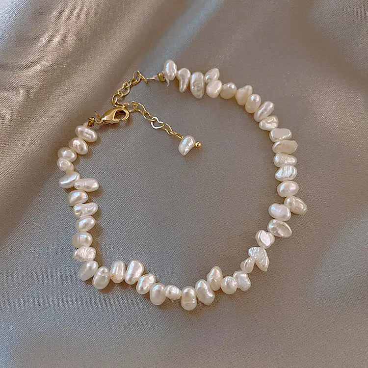 Baroque Freshwater Pearl Necklace and Bracelet Set