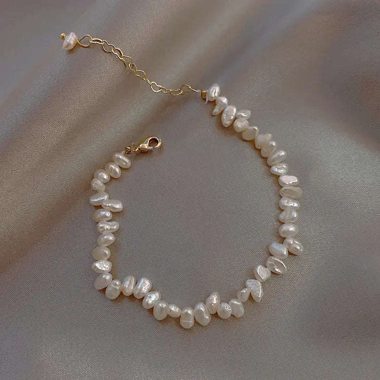 Baroque Freshwater Pearl Necklace and Bracelet Set