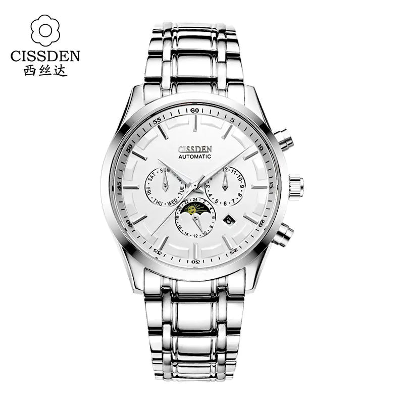 Luxury Men's Swiss Automatic Mechanical Watch with Luminous