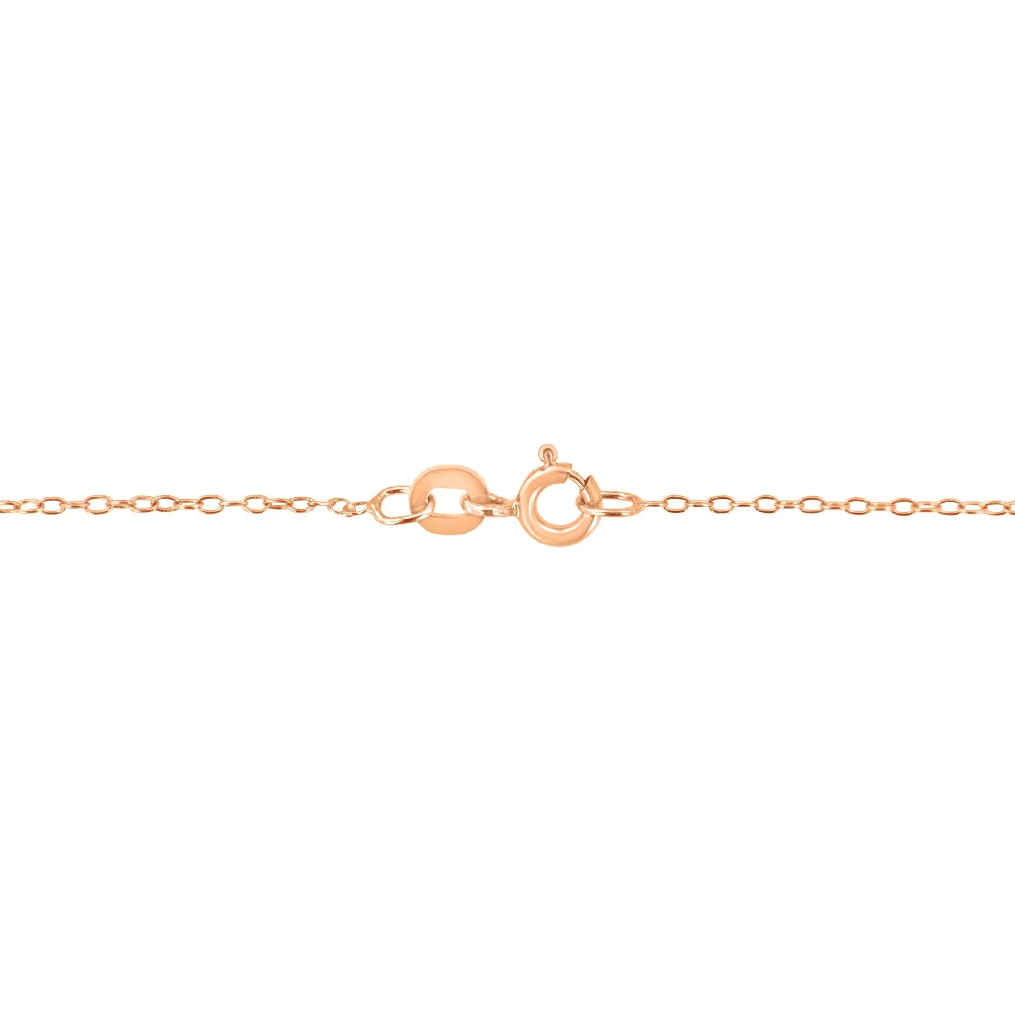 AGS Certified 10K Rose Gold 1/5 Cttw Bezel Set Round Diamond Solitaire 16-18" Adjustable Pendant Necklace (I-J Color, VS1-VS2 Clarity)